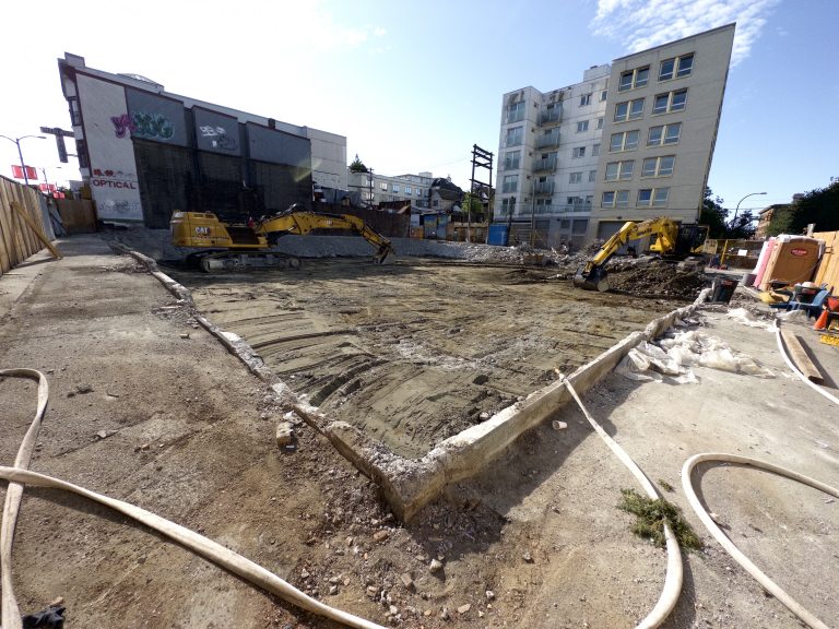 Ground level after demolition at 320 East Hastings